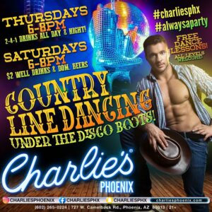 Country Line Dancing under the Disco Boots Thursday