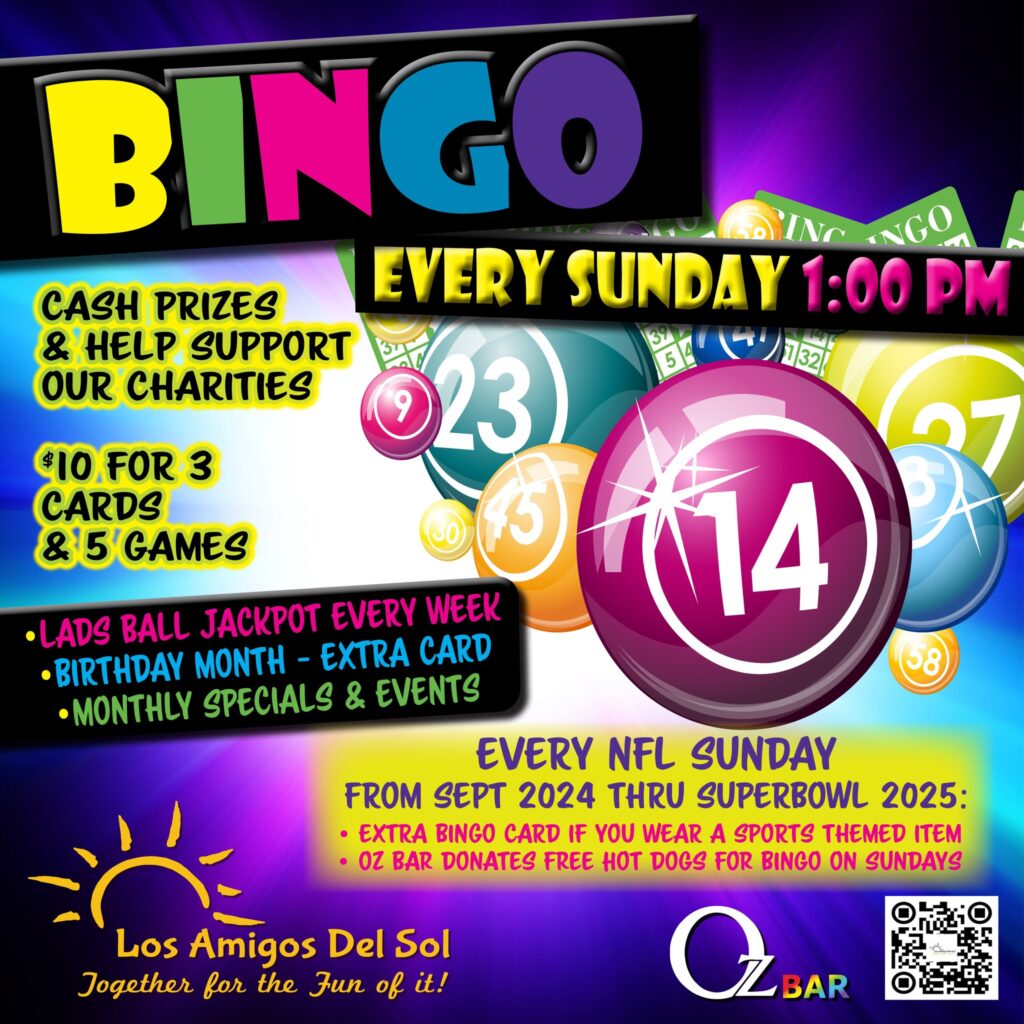 Oz Bar Bingo Sunday